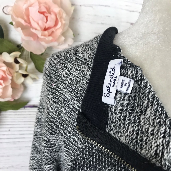 splendid Knit Black Thin Knit Sweater Top - Picture 3 of 5